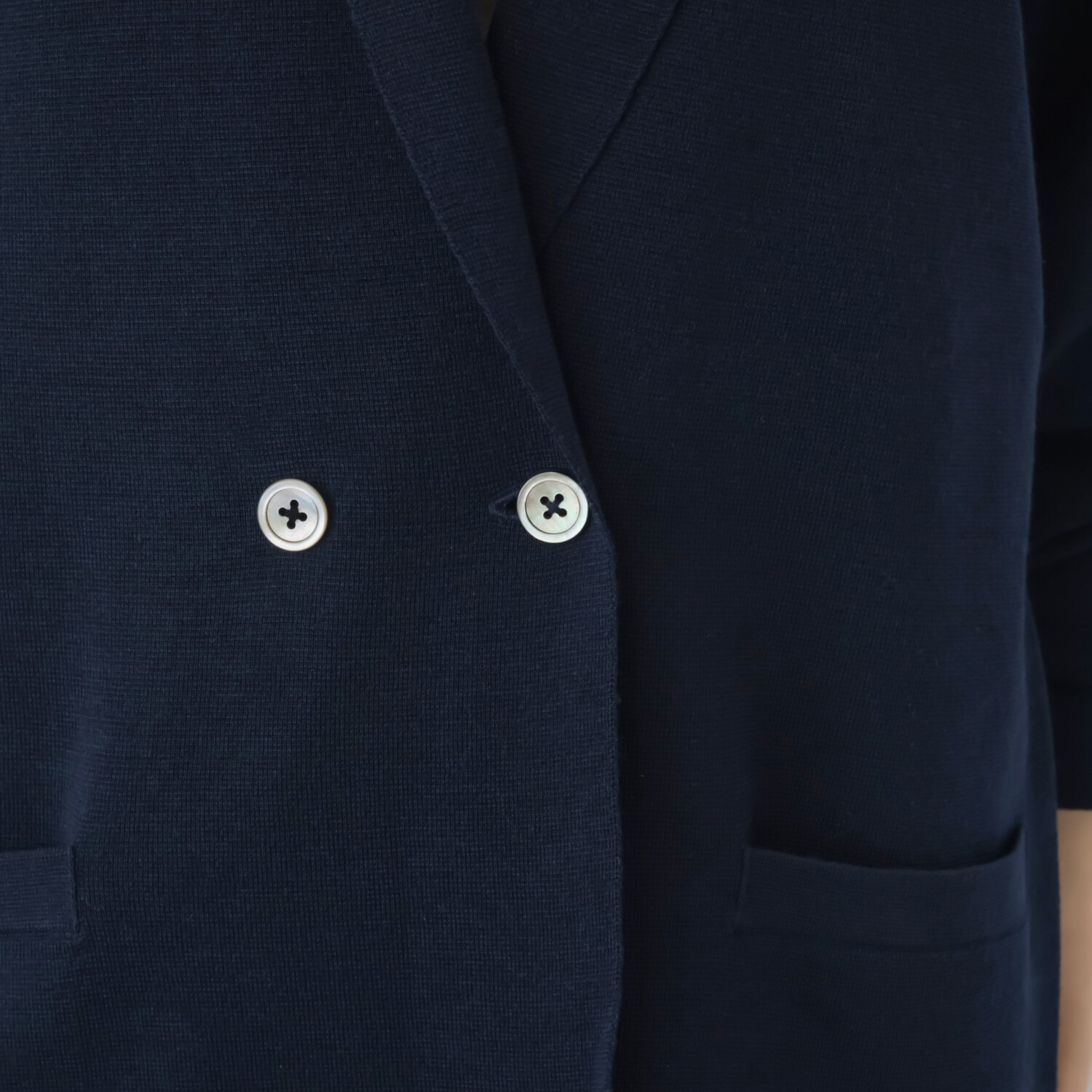 アズイズ　ビーマイセルフ バイ　ネイチャーズ ウールシルク ミラノリブ ライトジャケット