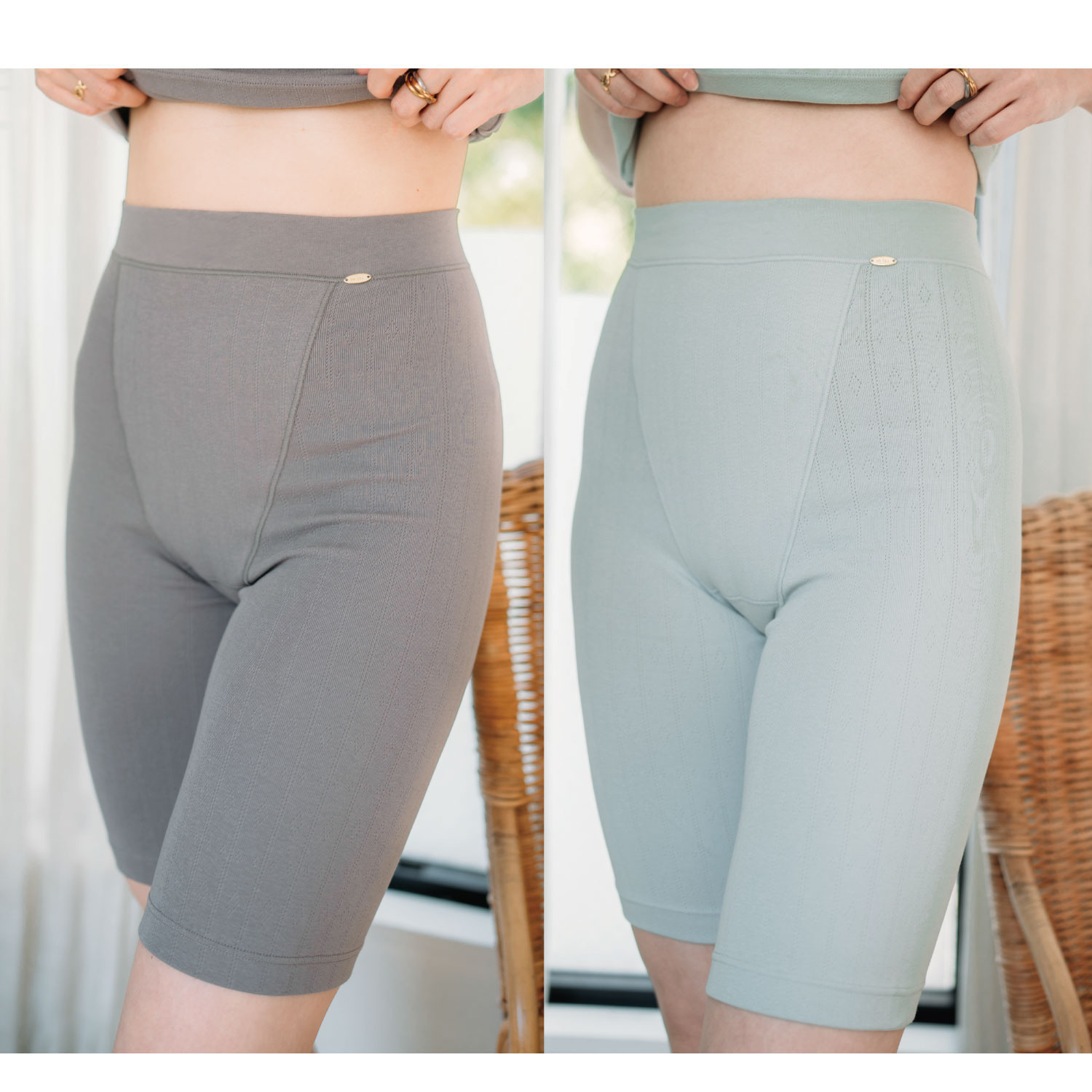 ヘ・エラ 抗菌防臭 コットン贅沢仕立て 深ばき五分丈ショーツ ２枚セット