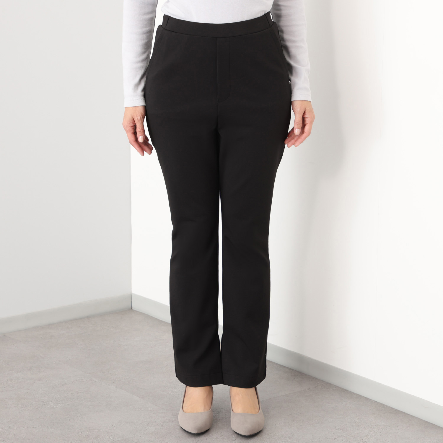 ヘ・エラ １サイズ細見え！？ 大人のクールな ハイテンション フレアーパンツ