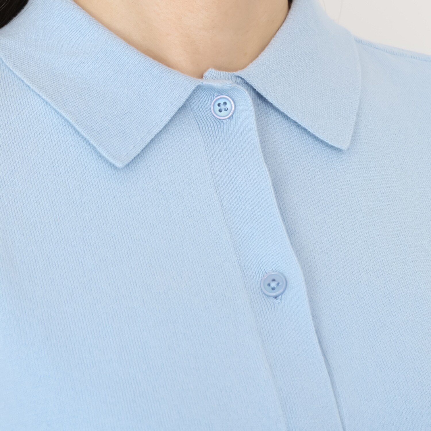 スピンブルー イタリアＭＴＢ社製 エーゲ海コットン混 襟付ニットシャツ