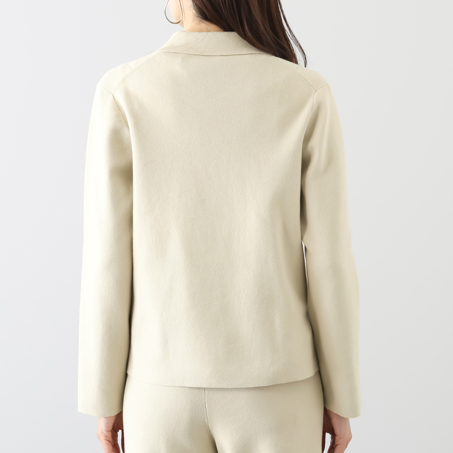 スピンブルー イタリアＭＴＢ社製 エーゲ海コットン混 ダブルブレスト ニットジャケット