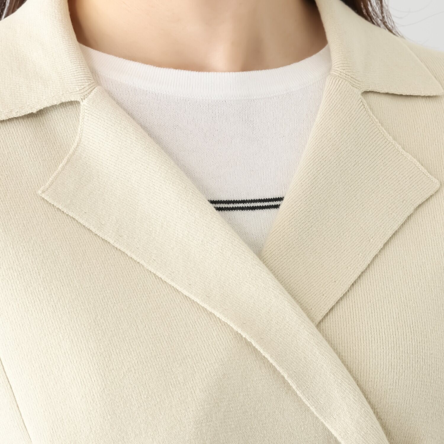 スピンブルー イタリアＭＴＢ社製 エーゲ海コットン混 ダブルブレスト ニットジャケット