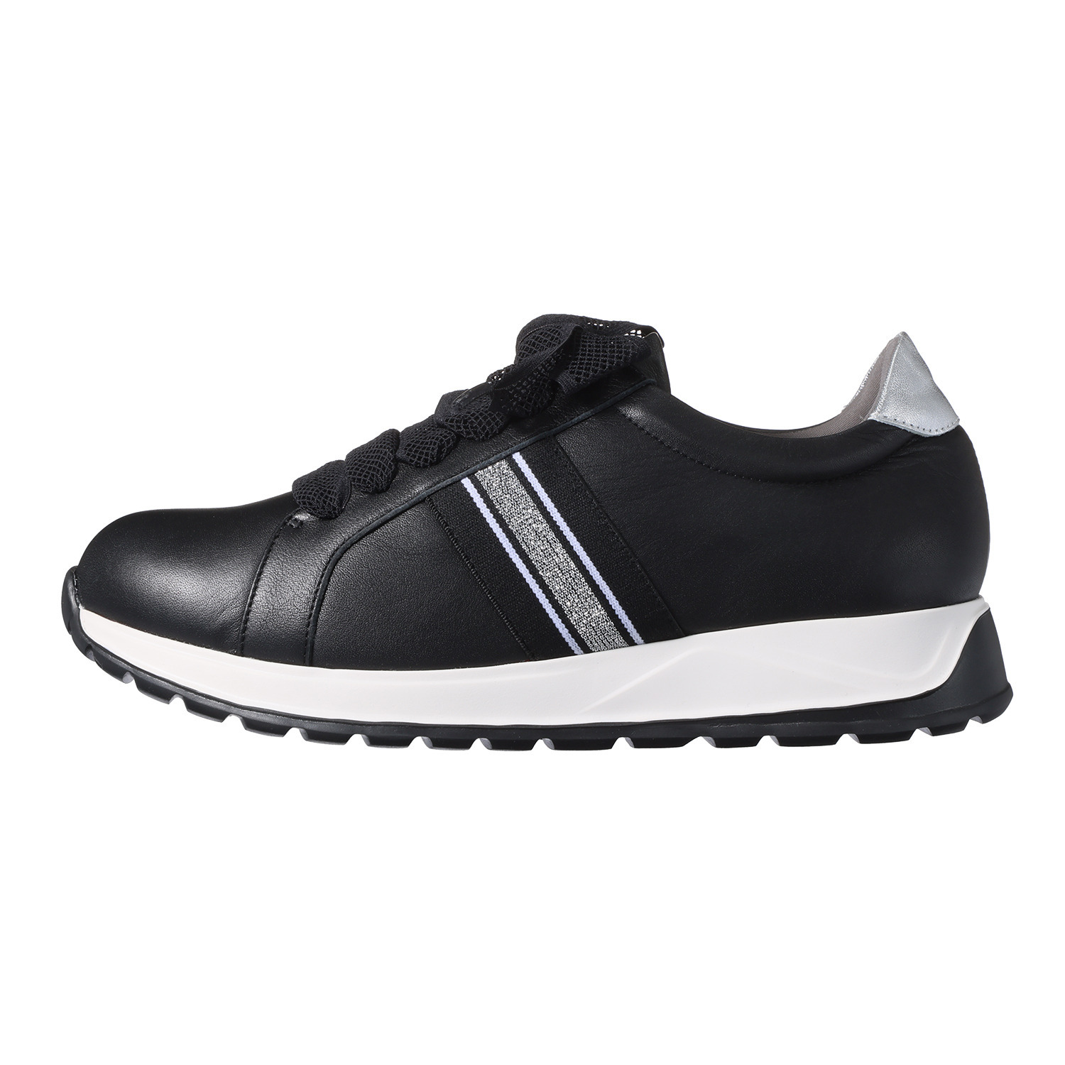 ミスキョウコ 日本製 ソフト牛革 リボンライトスニーカー