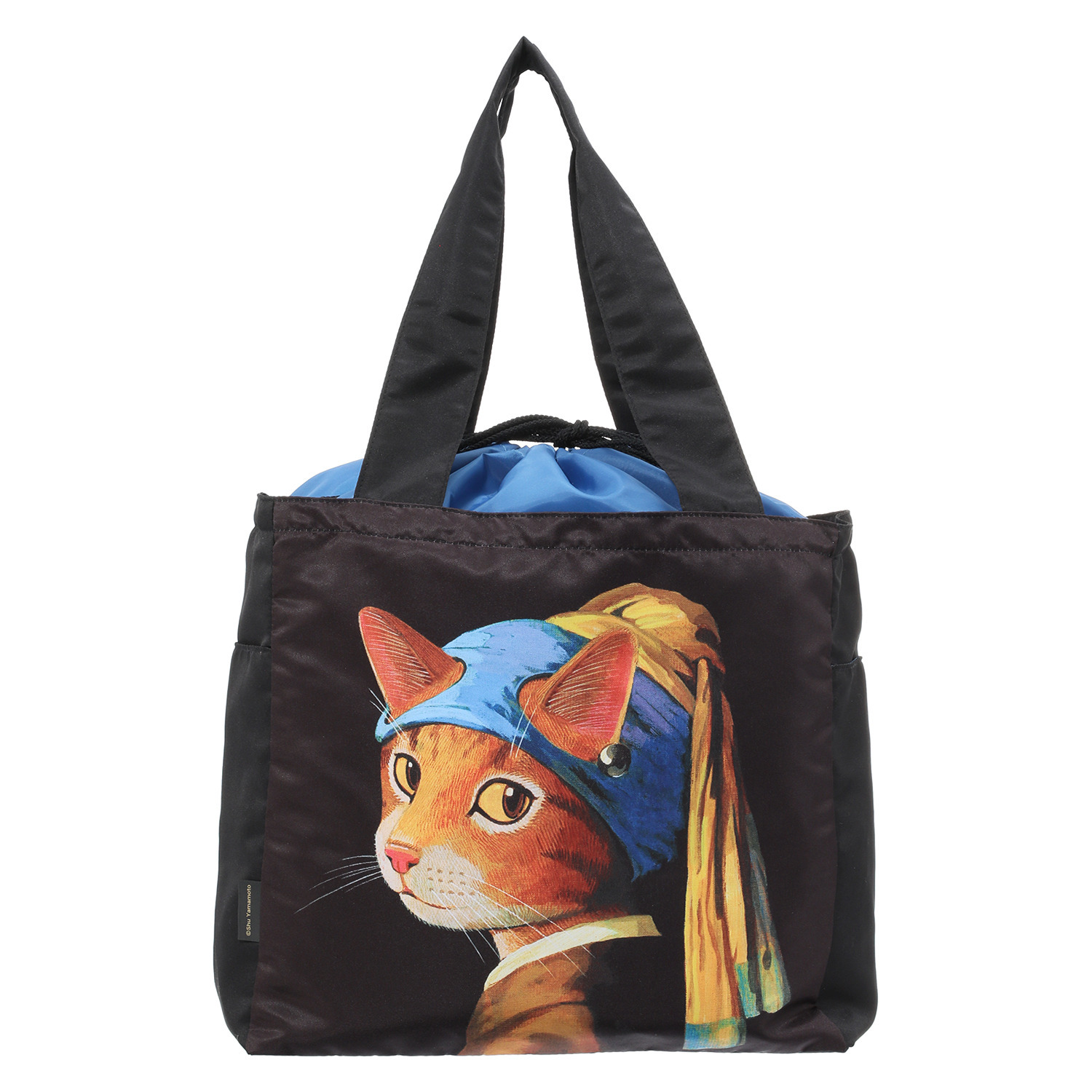 キャットアート ポケッタブル ショッピングトートバッグ