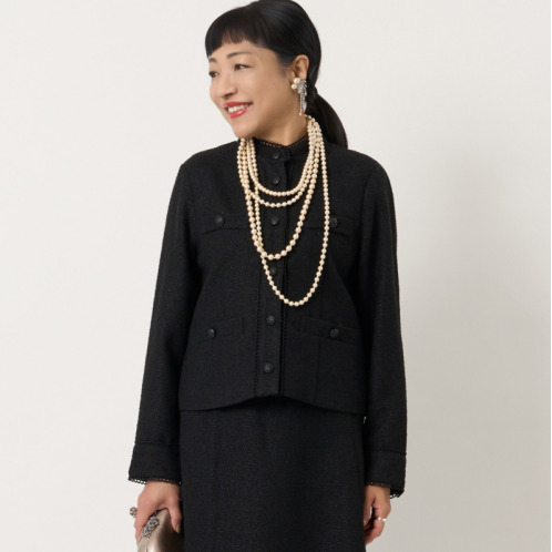 ミューリエ 余白のある上品さを演出 グレースフル ツイードジャケット