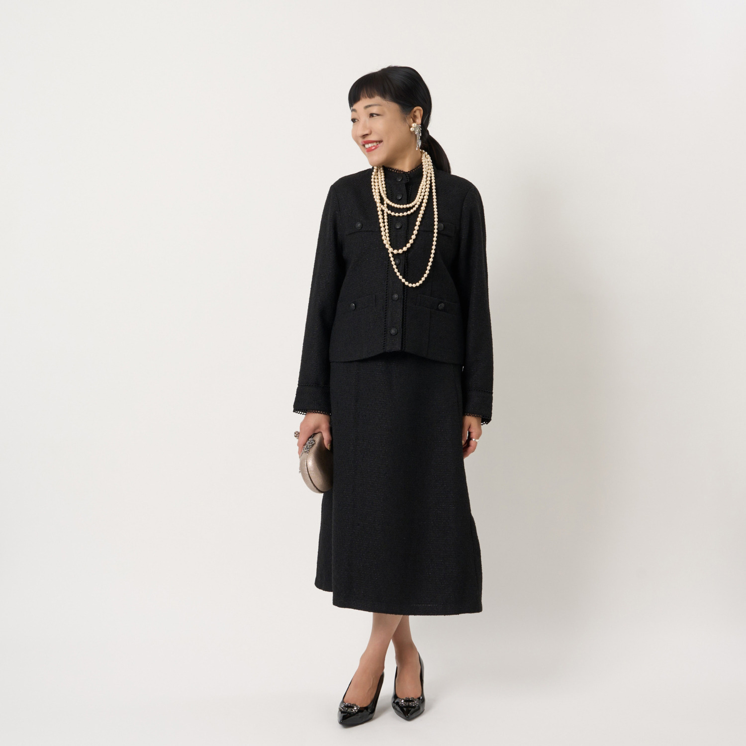 ミューリエ 余白のある上品さを演出 グレースフル ツイードジャケット