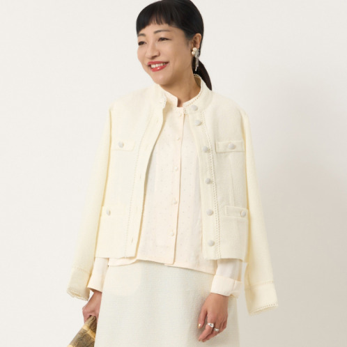 ミューリエ 余白のある上品さを演出 グレースフル ツイードジャケット