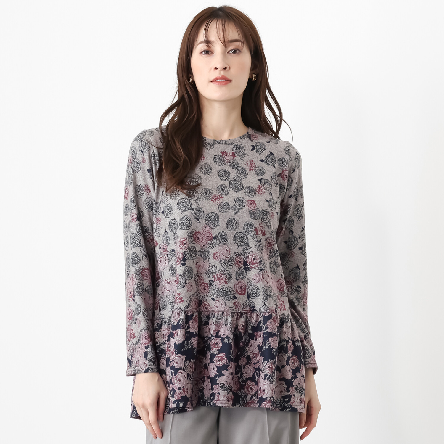 ダジュール フラワープリント チュニック
