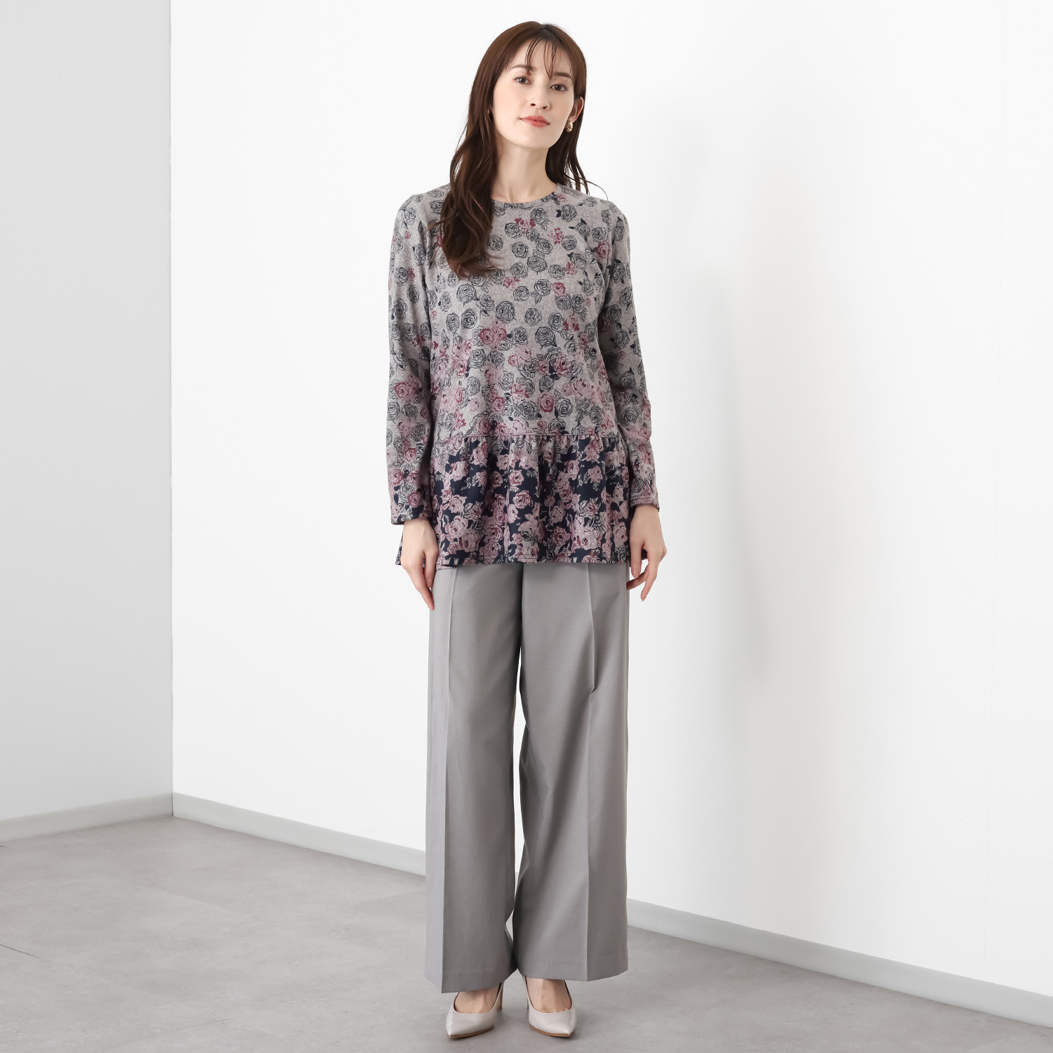 ダジュール フラワープリント チュニック