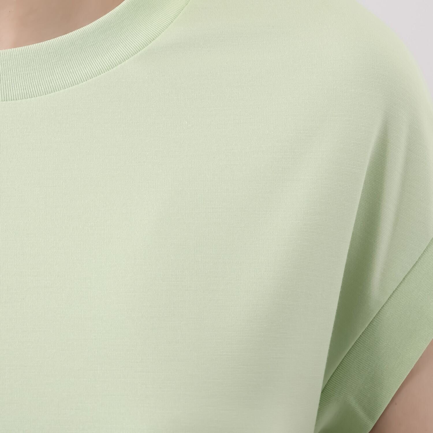 ルクオーレ ストレッチポンチ リブ切替 フレアープルオーバー