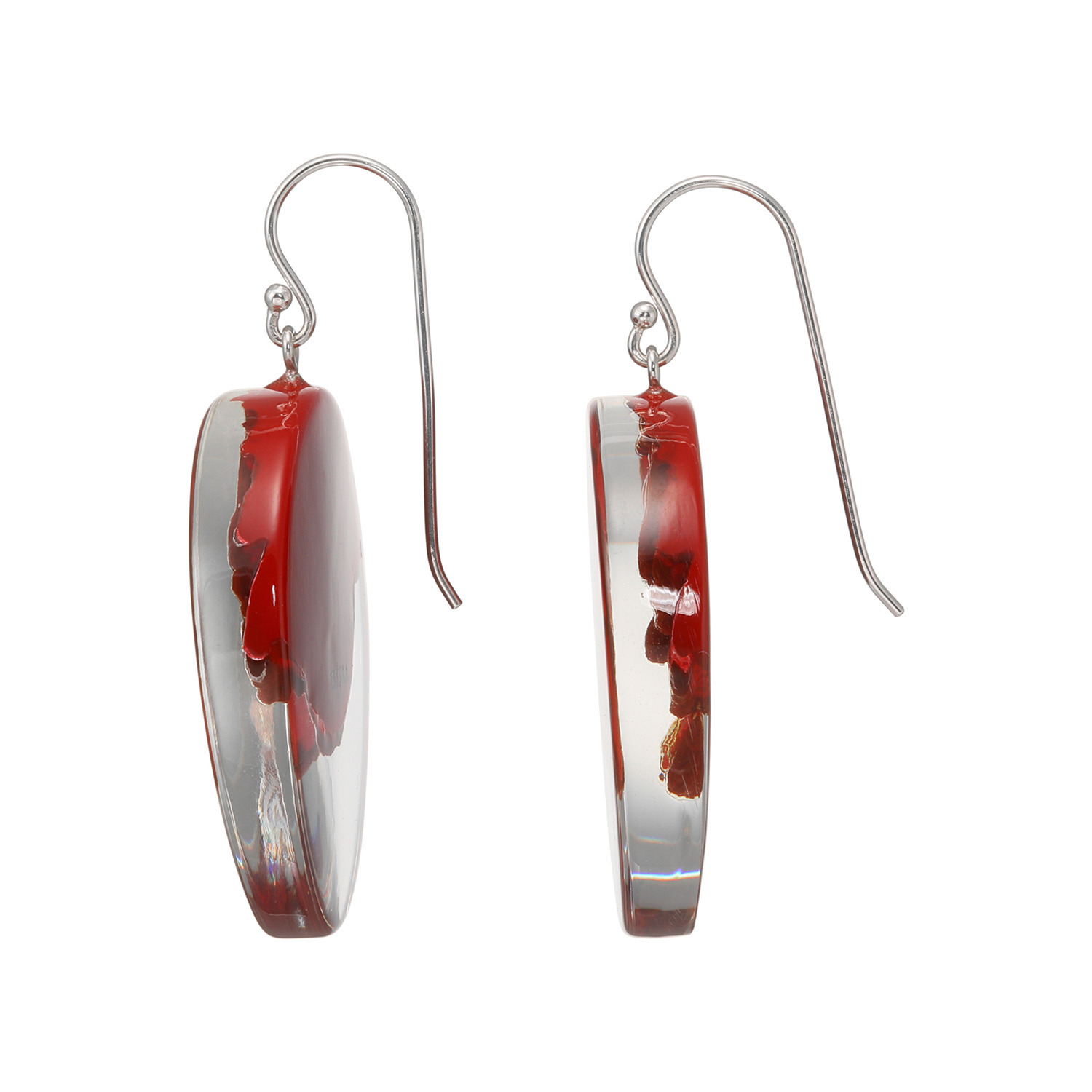 シスカ レジン レッドローズ イヤリング／ピアス