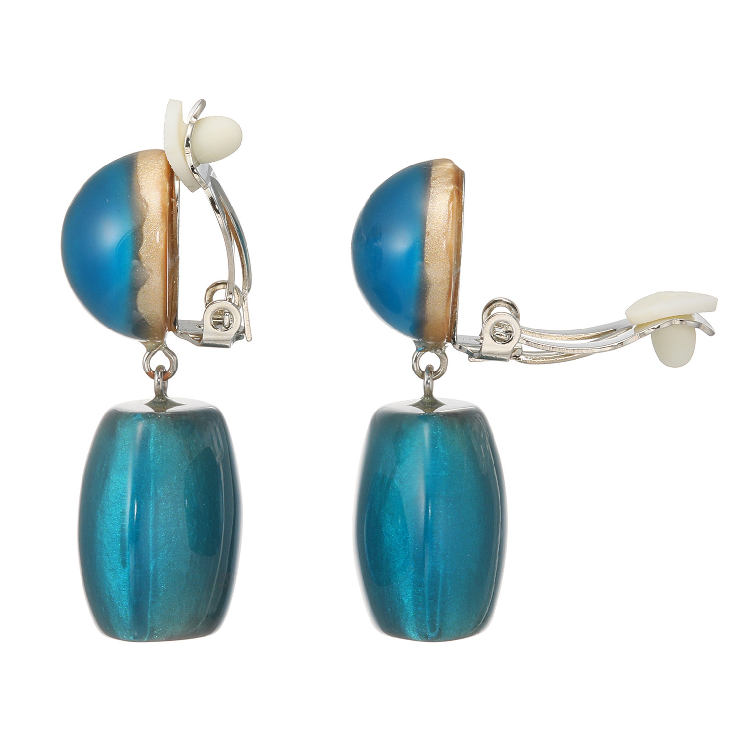 シスカ レジン ラウンドスクエア イヤリング／ピアス