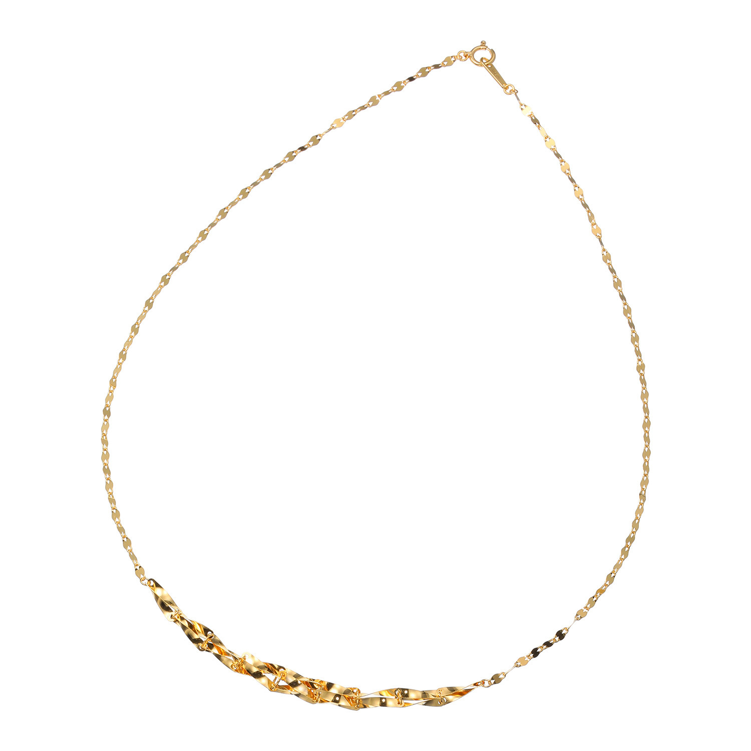 オール　ブランシュ 純金 ツイストペタルネックレス