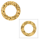 オール　ブランシュ 純金 ダイヤモンドカット＆ ホログラフカット リバーシブル リング型ペンダントトップ