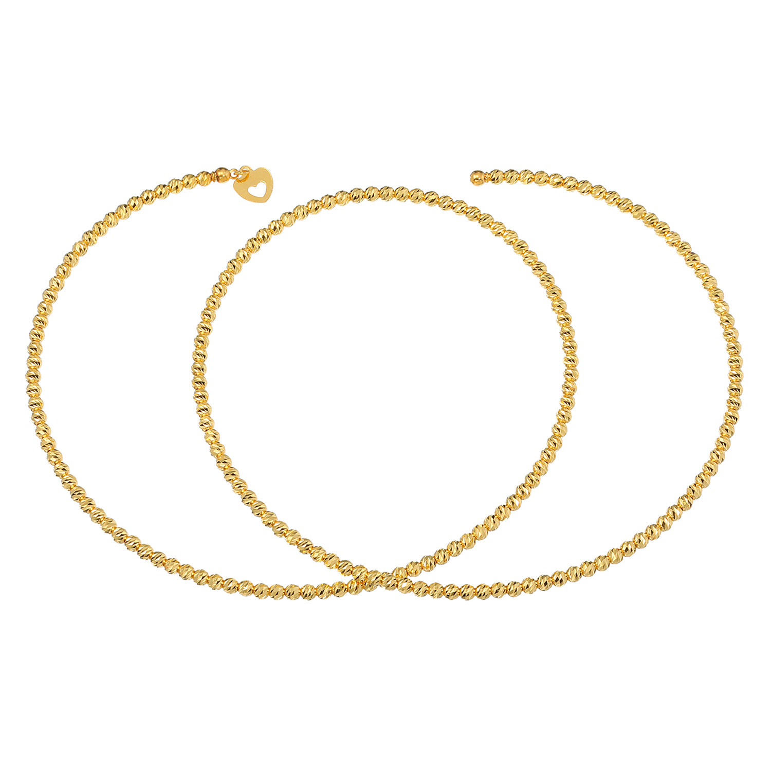 オール　ブランシュ 純金 ヴィーナスカット ２連フレキシブルバングル