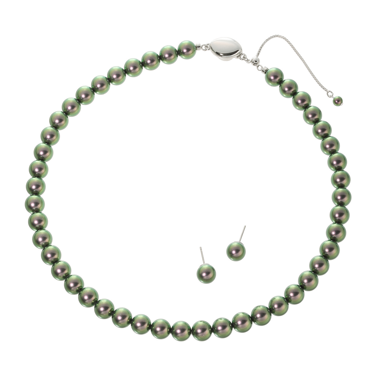 プレミアムパール 泉州の職人技 ８ｍｍＵＰ　貝パール ネックレス＆ イヤリング／ピアスセット