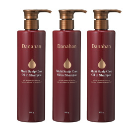 ダナハン 韓国伝統美容発想 高麗人参６年根使用！ ハリコシのあるツヤ髪へ マルチ　スカルプケア オイルインシャンプー ３本セット