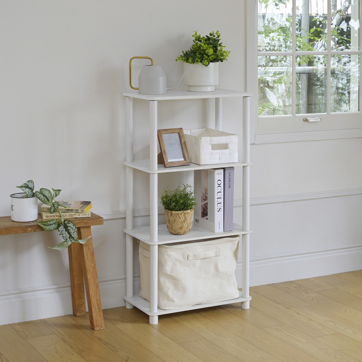 工具不要！ あっ！という間に組立完成 イージーウッドラック ＜４段＞