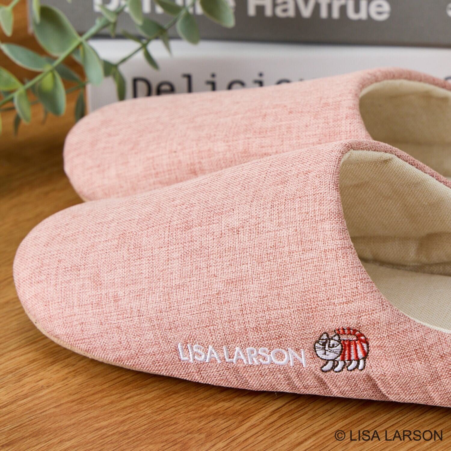 リサ・ラーソン マイキー×ハリネズミ 刺しゅう入りスリッパ ２足組