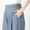 オンザビーバイサマーミー 安心と洗練を叶える 配色共布ベルト付 ワイドストレートパンツ