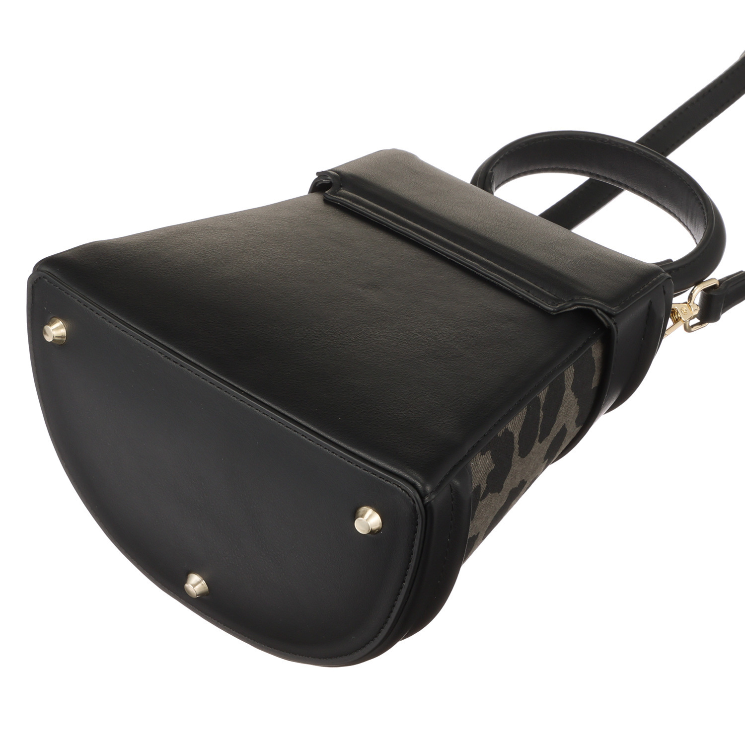 ワン　バイ ヨーコモリモト レオパードコンビで シックにモードをプラス デザインハンドバッグ