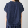 ワン　バイ ヨーコモリモト ライトオンスデニムで 爽やかモードカジュアル デザインブラウス