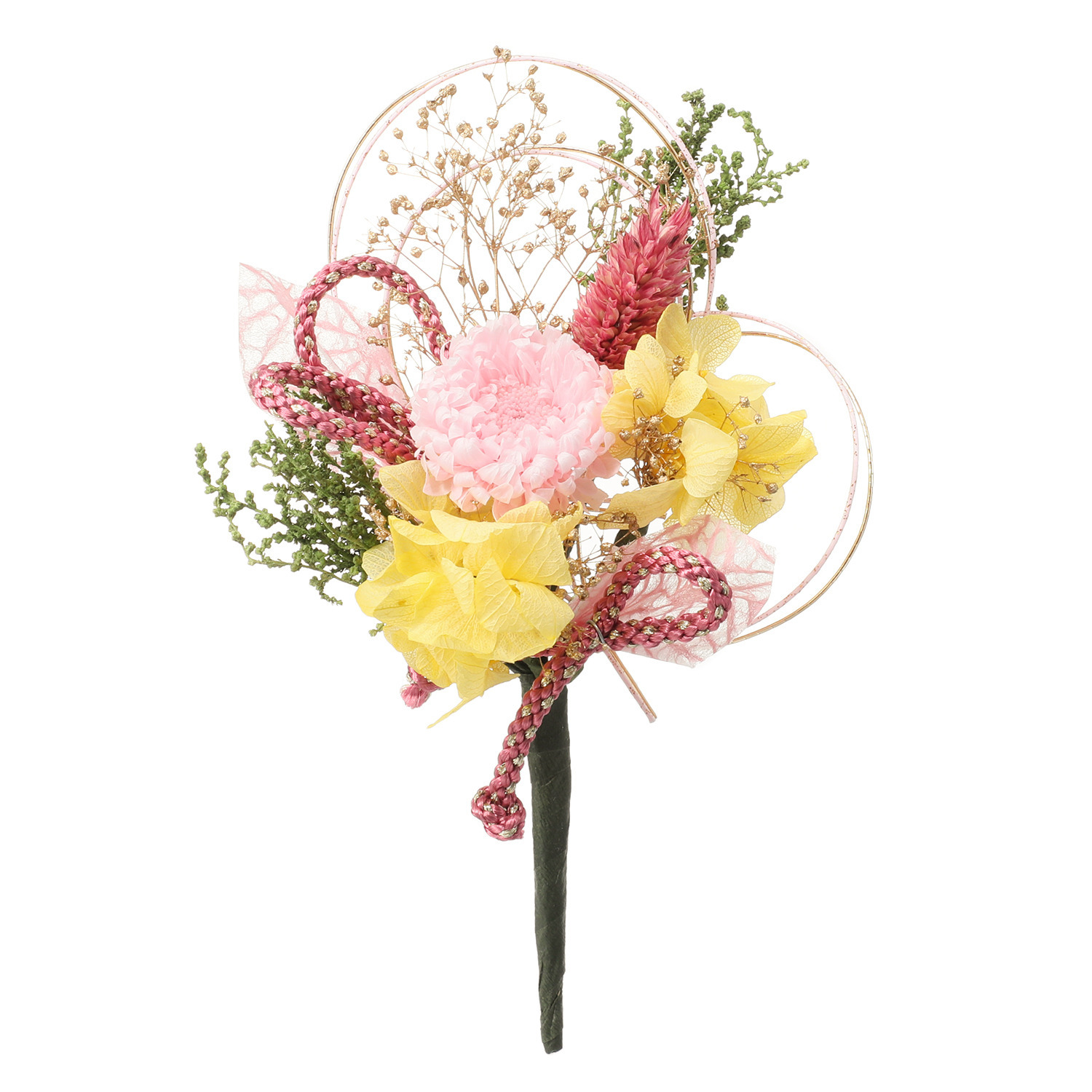 アトリエ・モノ プリザーブドフラワー 想いを紡ぐ心結び 華供花 ＜睦月桃祝＞