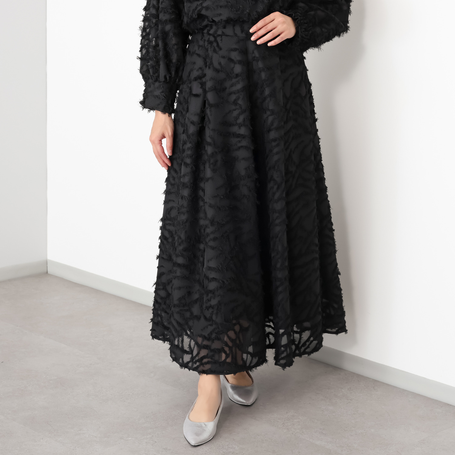 シック　バイ　ネイチャー カットジャガード フレアースカート