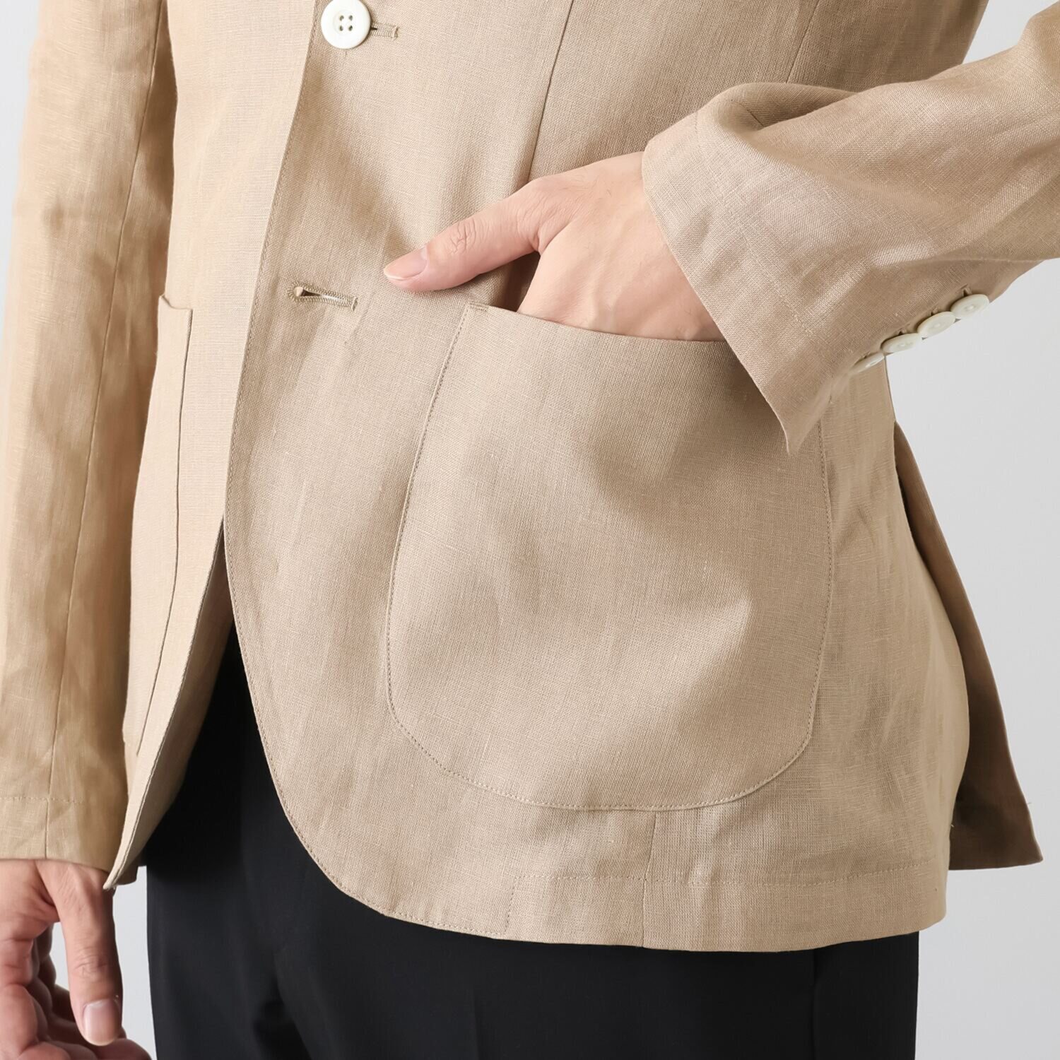 メリオン フランス・ ノルマンディー産 プラチナプレミアムリネン 立体シルエット テーラードジャケット ＜メンズ＞