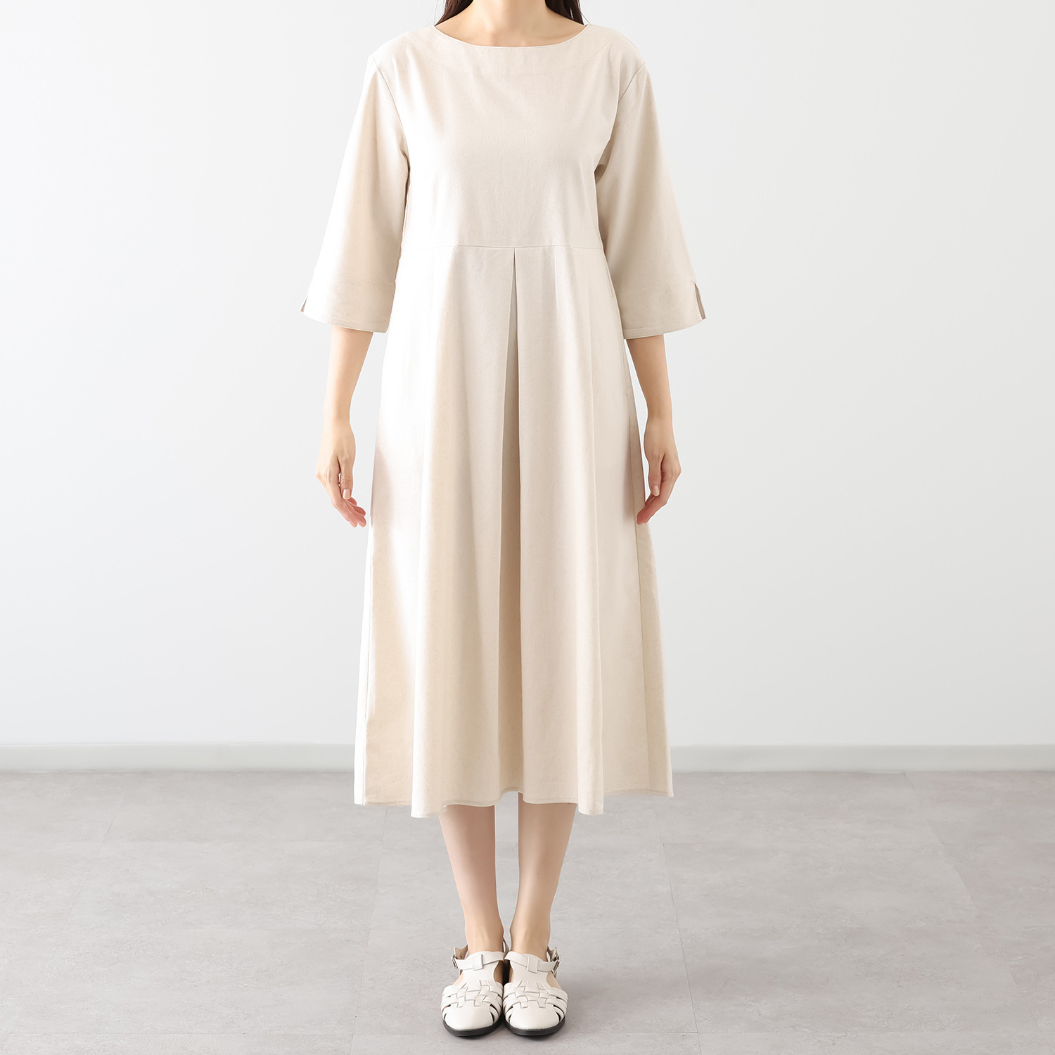 オトナノクラシ Ａライン切替タック ゆるワンピース