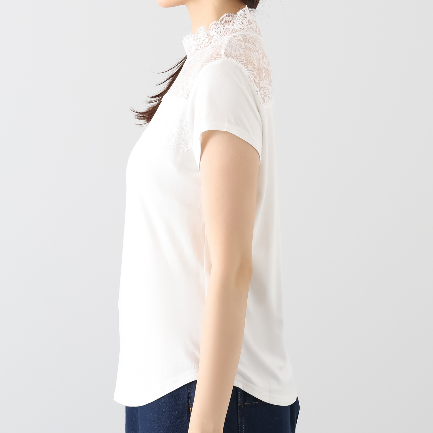 オトナノクラシ レースネック Ｔシャツ