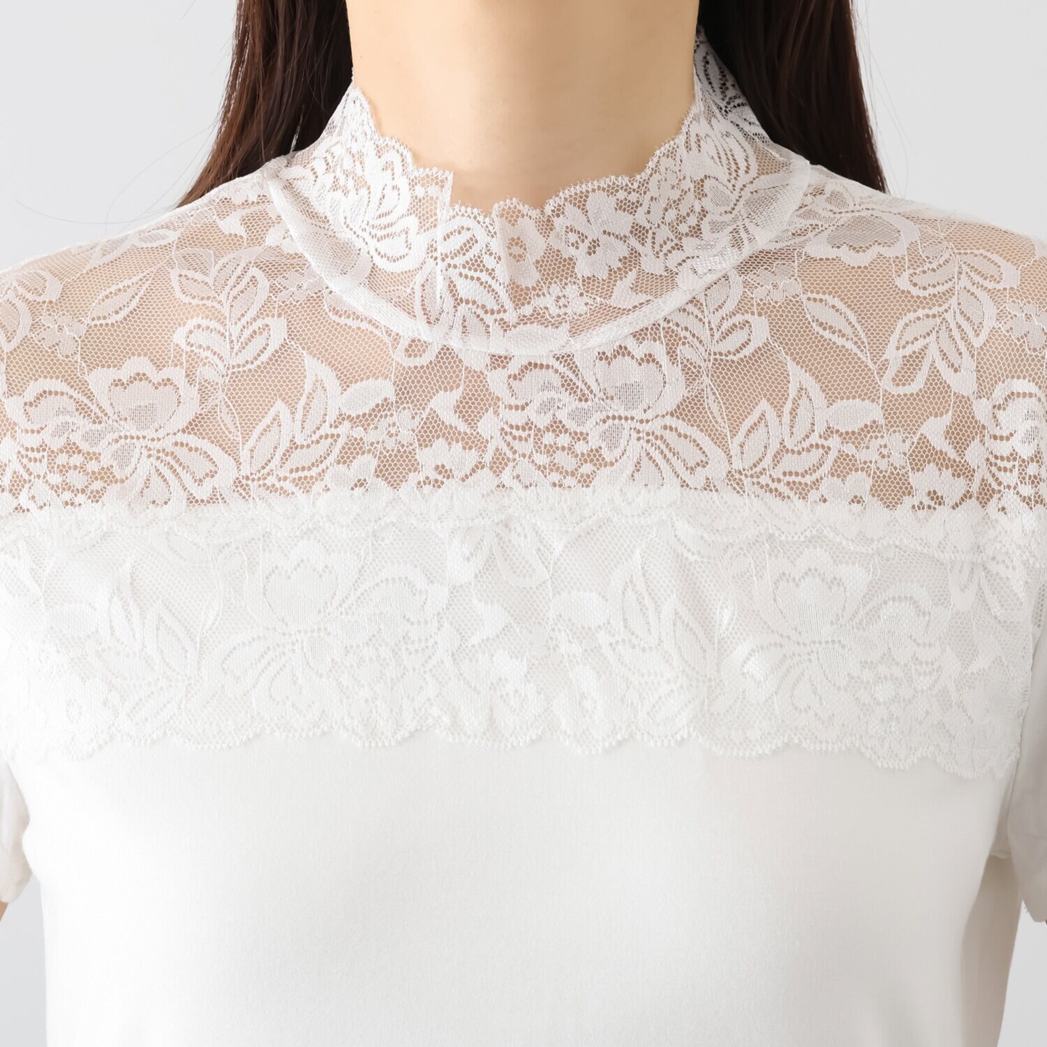 オトナノクラシ レースネック Ｔシャツ