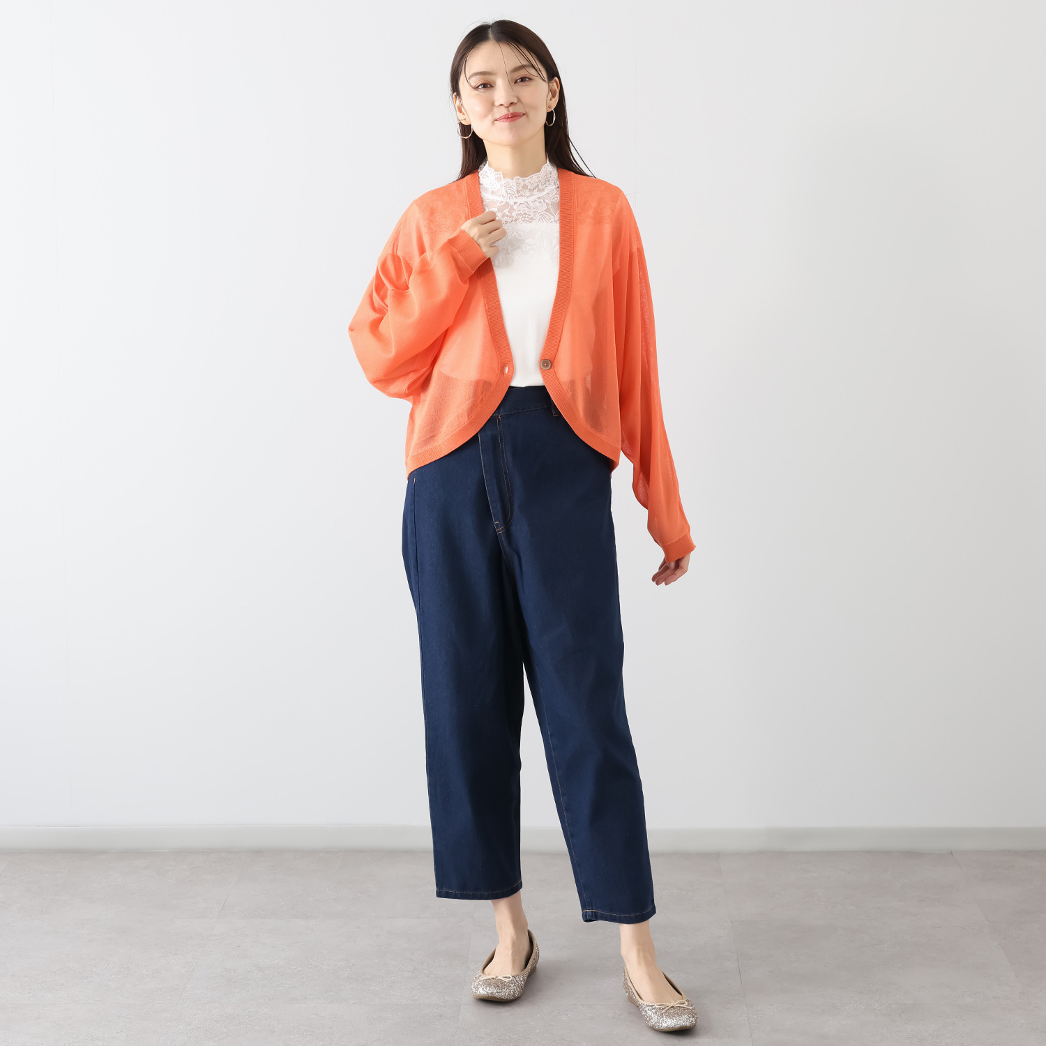 オトナノクラシ シースルー モモンガ風カーディガン