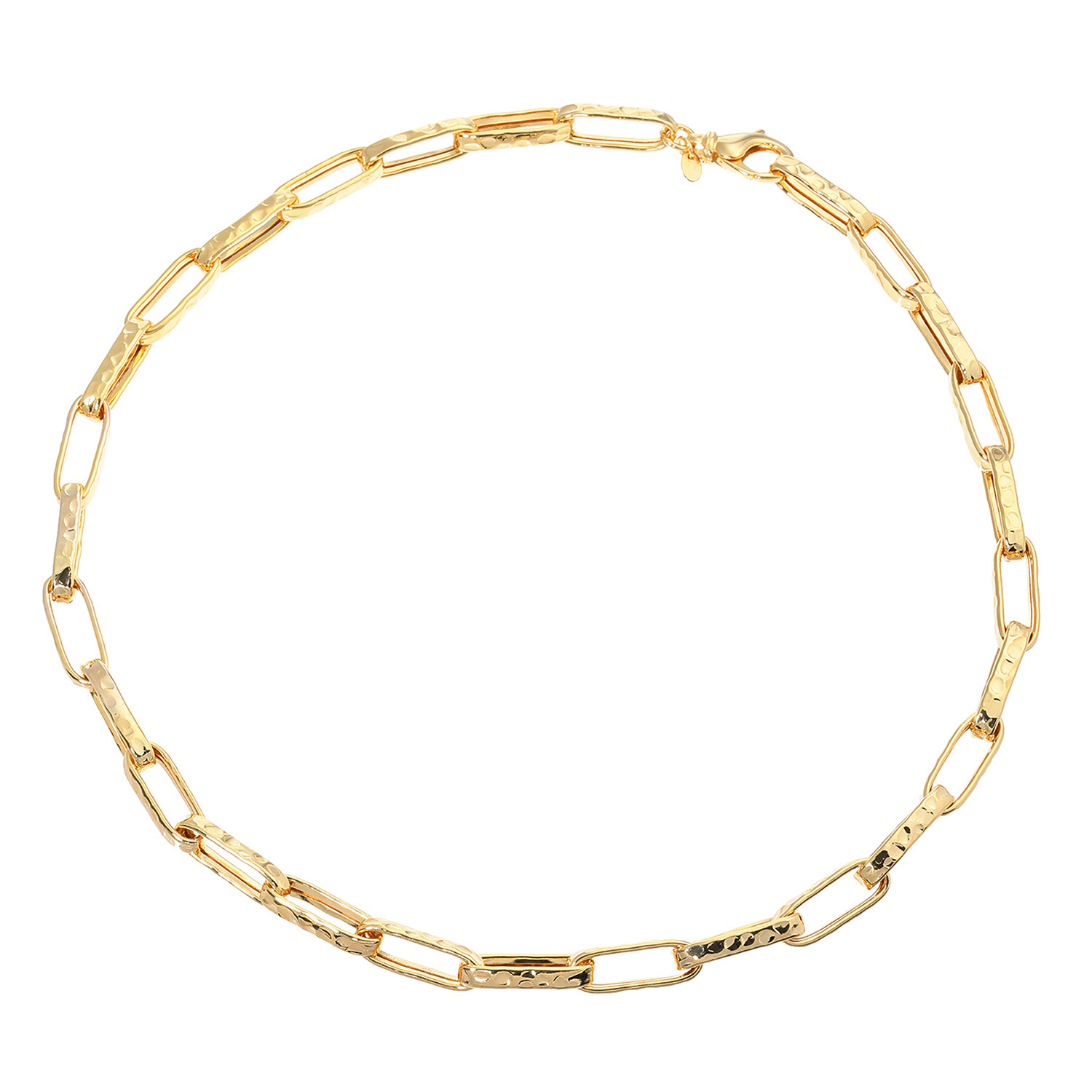 エトルースカ イタリアメイド アクアバニャータ ハンマード ペーパークリップチェーン ネックレス