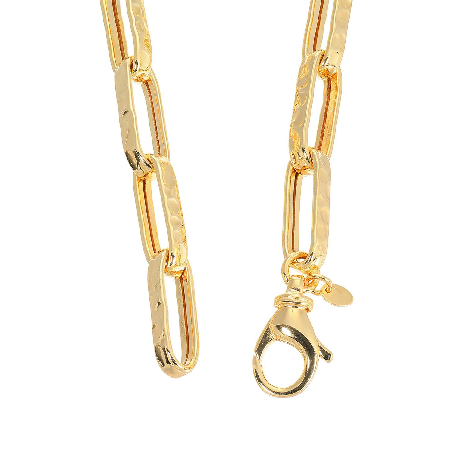 エトルースカ イタリアメイド アクアバニャータ ハンマード ペーパークリップチェーン ネックレス