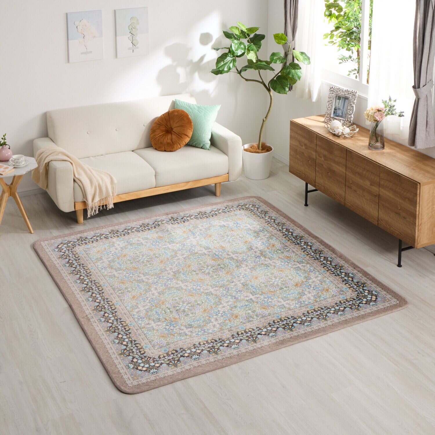 大津毛織 洗える・軽量・コンパクト スーパーファインペイント やわらかカーペット ＜正方形＞