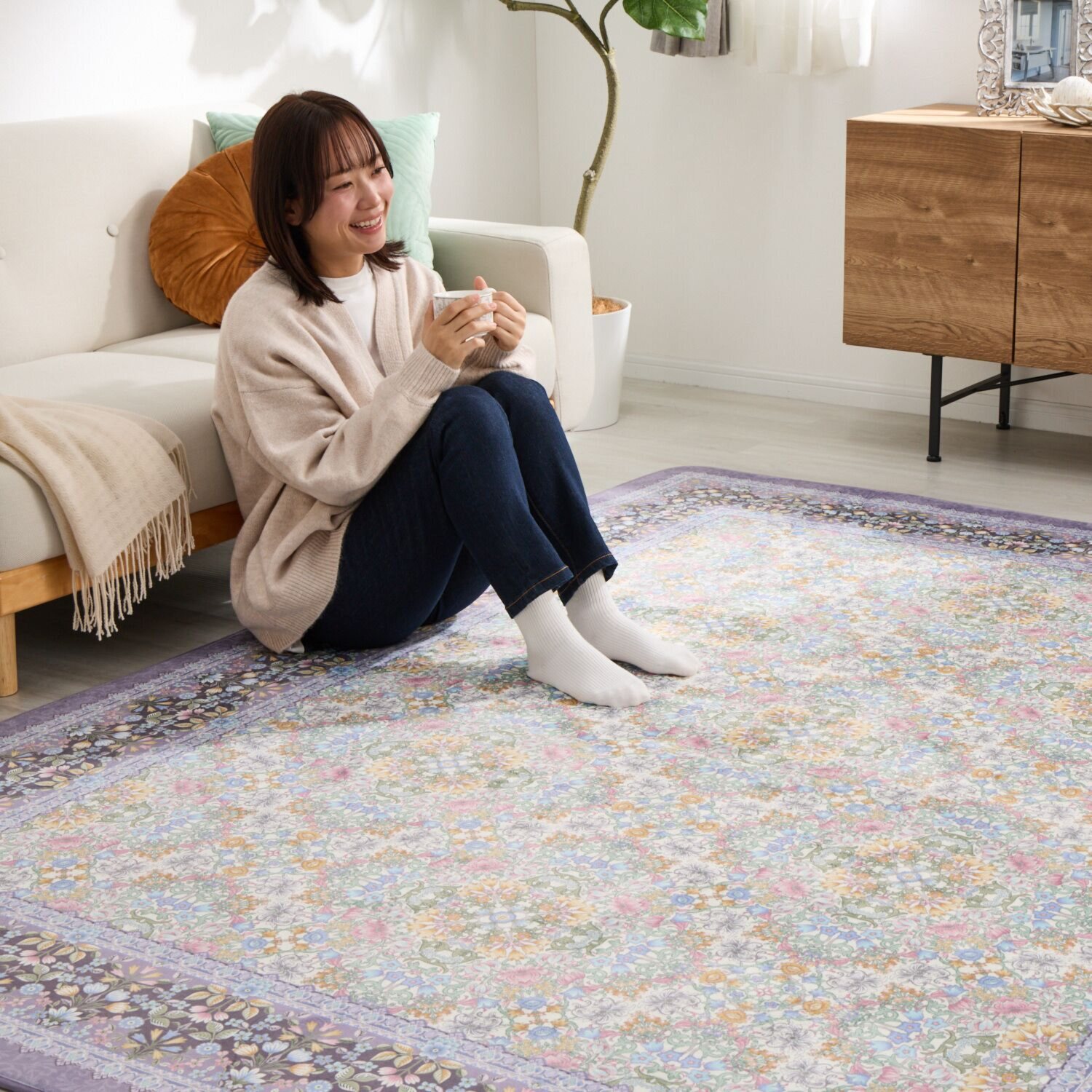 大津毛織 洗える・軽量・コンパクト スーパーファインペイント やわらかカーペット ＜長方形＞