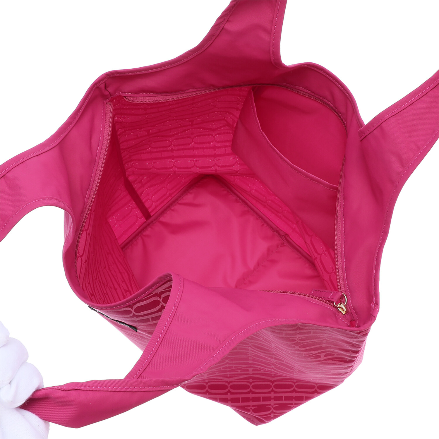 フォション 便利な底板付き ジャガード織 ポケッタブルマイバッグ