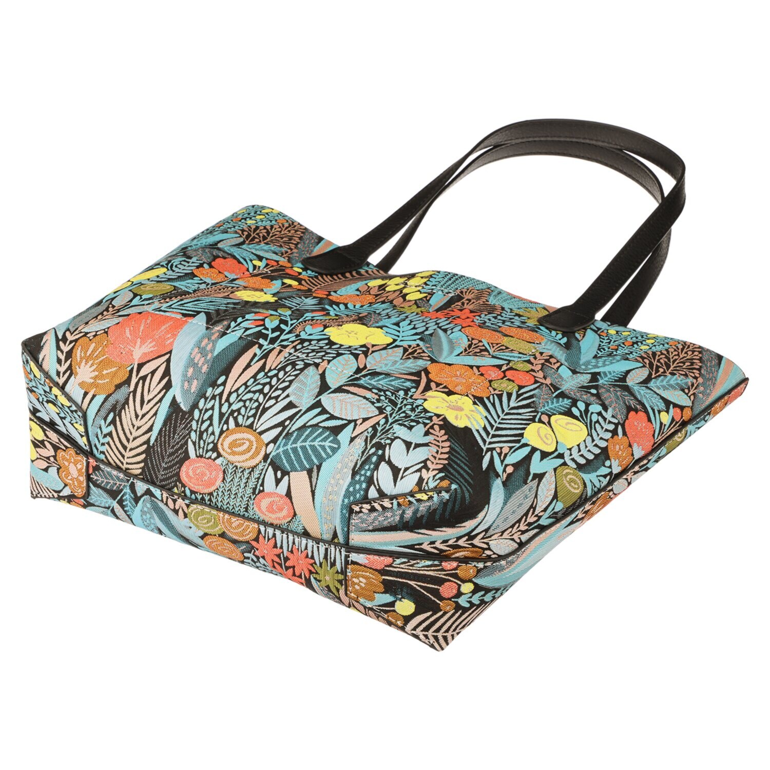 ラルジュ ボタニカルジャガード リバーシブル トートバッグ＆ ２ウェイショルダーバッグ ２点セット