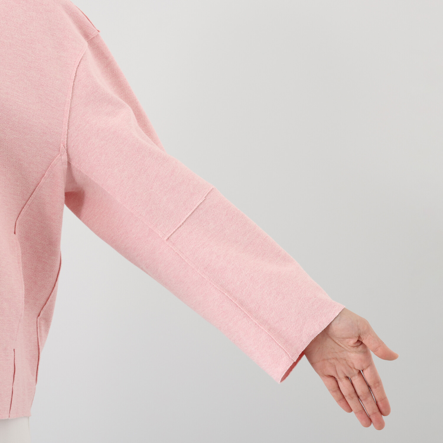 ビーウィズビー スポンジニット スタンドネック コクーンシルエット パーカー