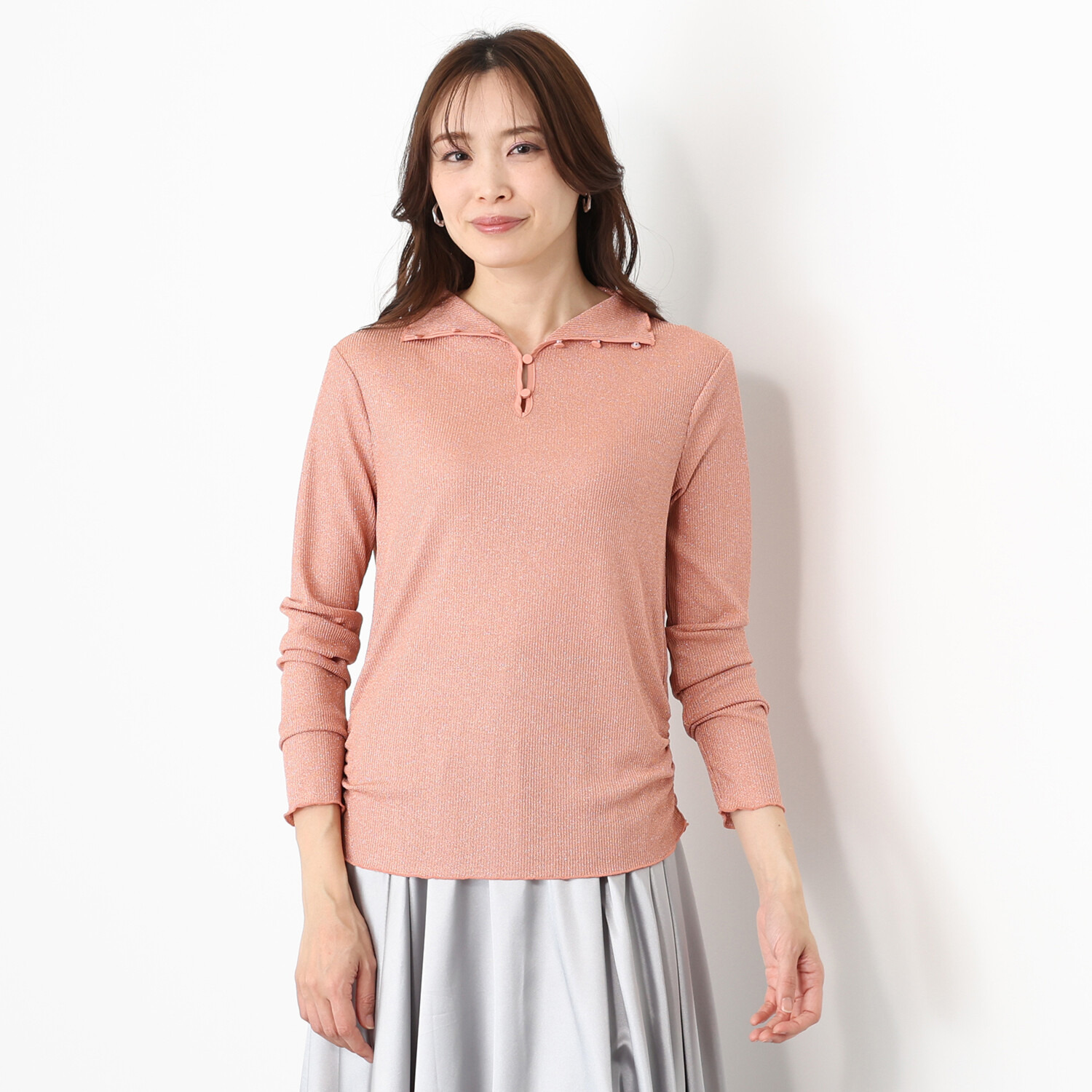 ビーウィズビー ラメ入りニット アレンジカラー キラキラプルオーバー