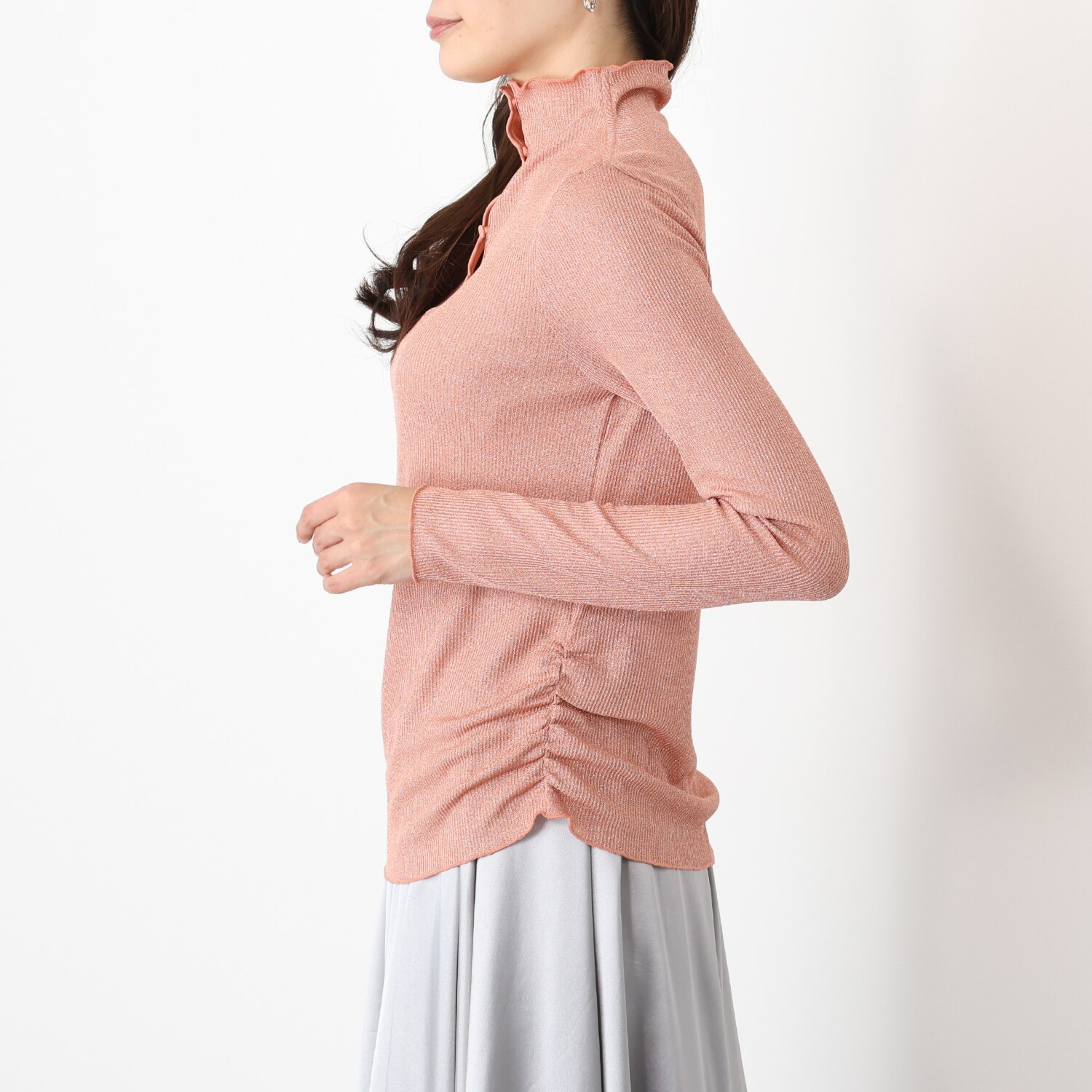 ビーウィズビー ラメ入りニット アレンジカラー キラキラプルオーバー