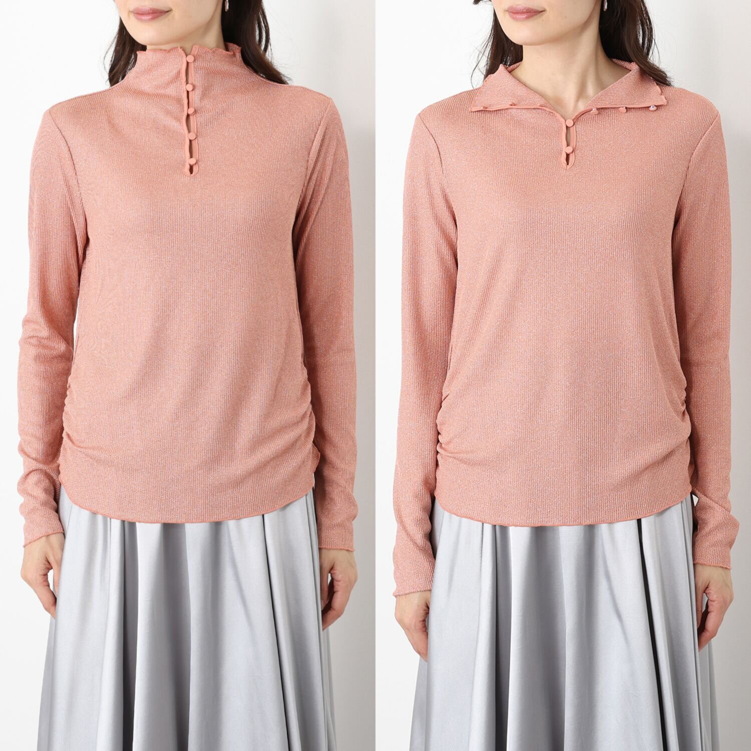 ビーウィズビー ラメ入りニット アレンジカラー キラキラプルオーバー