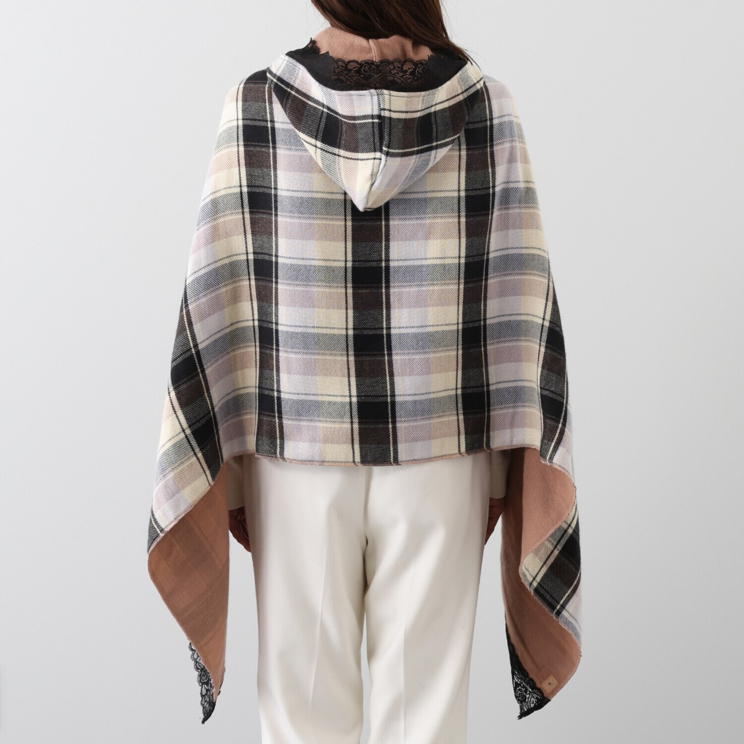 メイドバイスターズ 両面オシャレで可愛い！ あったか！ フード付き多機能 リバーシブル ボレロストール