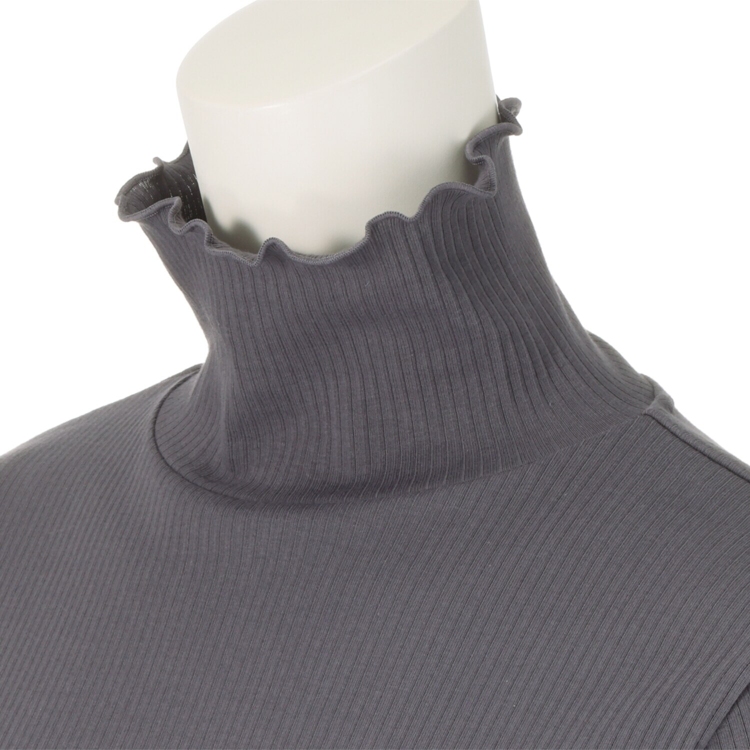 ジュエル オーガニックコットン混 ストレッチリブ編 タートルネック 長袖インナー３枚セット