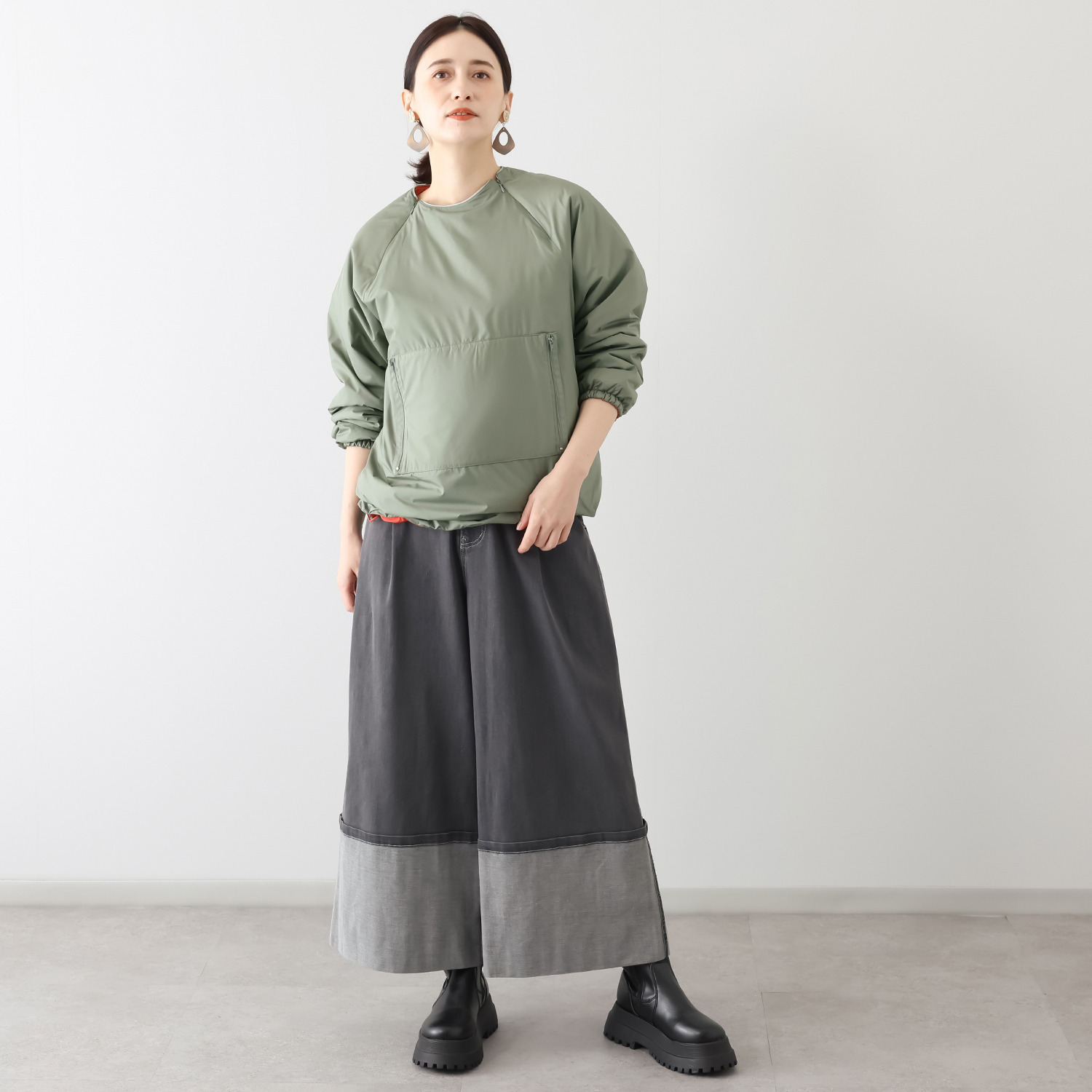 オジョウ あったか 第二のスキン的な 中綿プルオーバー