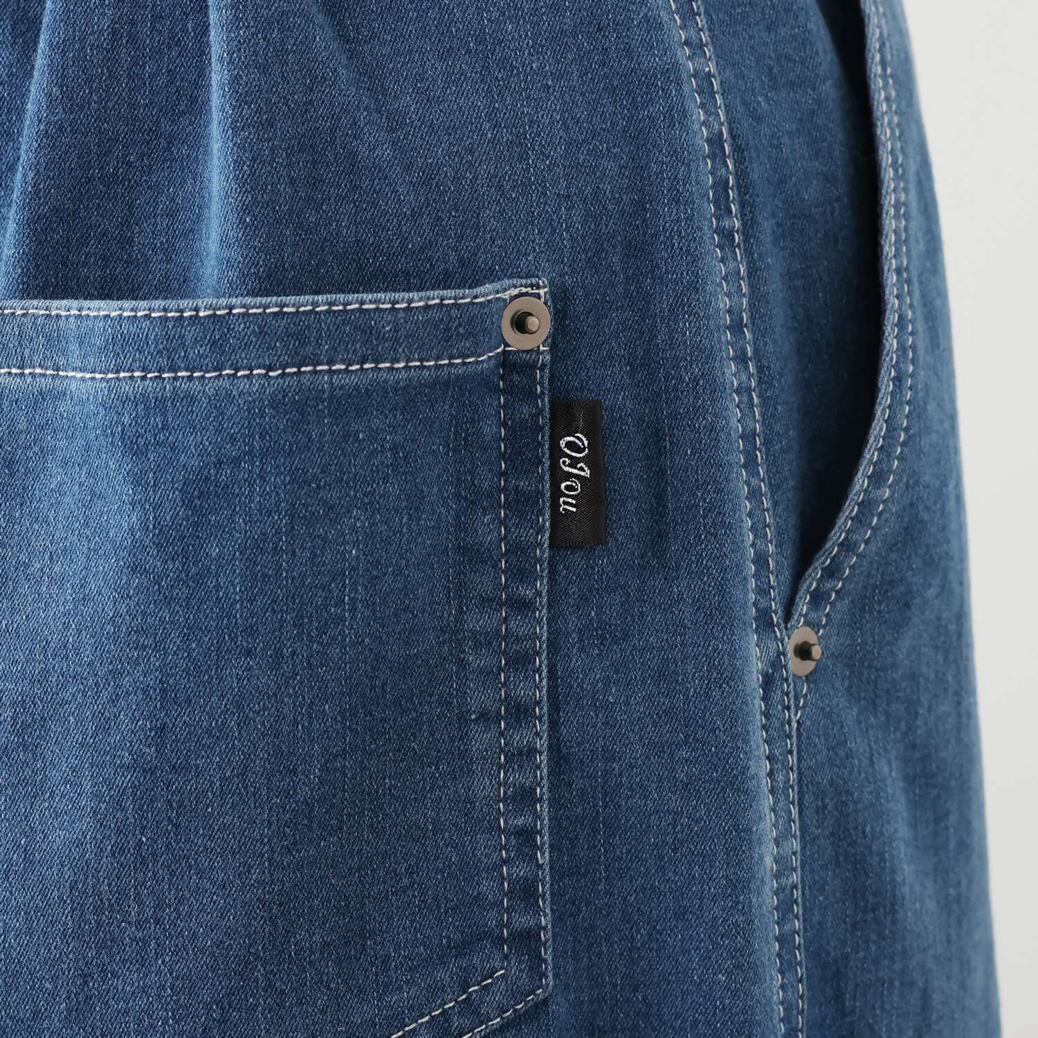 オジョウ 裾の折り返しが じゃじゃ馬ムスメな ワイドヘムデザイン デニムパンツ