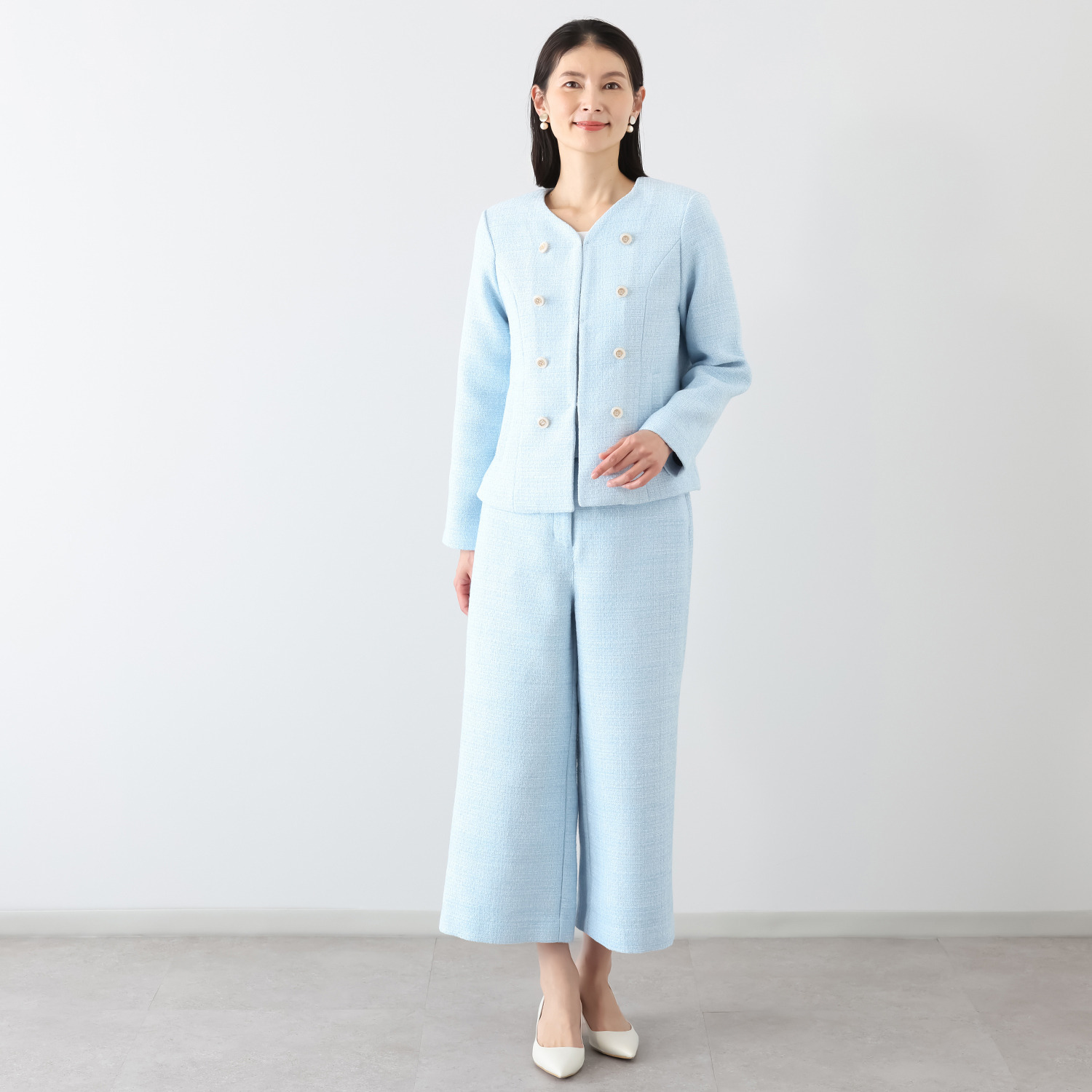 エル　ステュディオ スプリングツイード ナポレオン風ジャケット