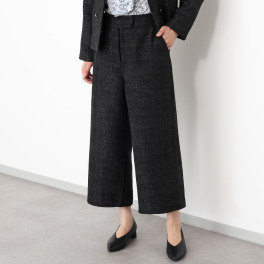 エル　ステュディオ スプリングツイード クロップトパンツ