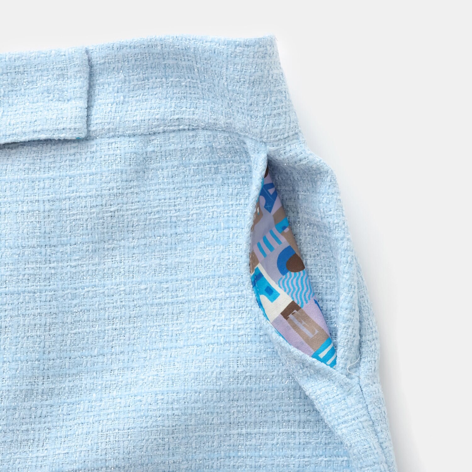 エル　ステュディオ スプリングツイード クロップトパンツ